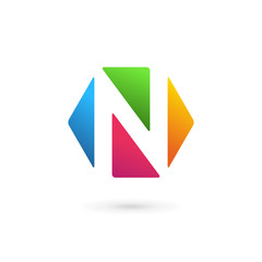 Letter N logo icon design template elements