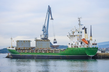 ship loading at the port