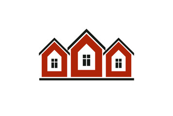 Colorful holiday houses vector illustration, home image. Tourist