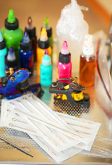 Work place of tattoo master