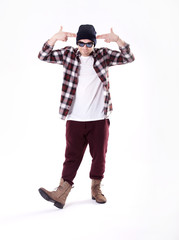 Young man in studio.