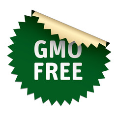 GMO FREE color vector sticker