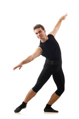 Dancer isolated on the white background