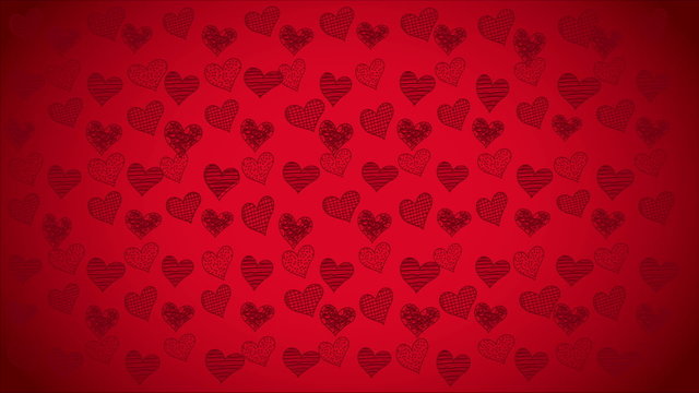 Red heart background, Video animation, HD 1080