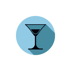 Classic half full martini glass, alcohol and entertainment theme