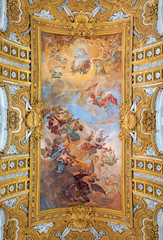 Fototapeta na wymiar Rome - The fresco The Fall of the Rebelious Angels