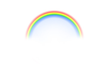 Rainbow on white background, illustration.