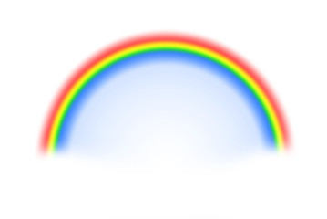 Rainbow on white background, illustration.