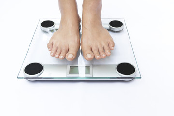 A scale with two feet