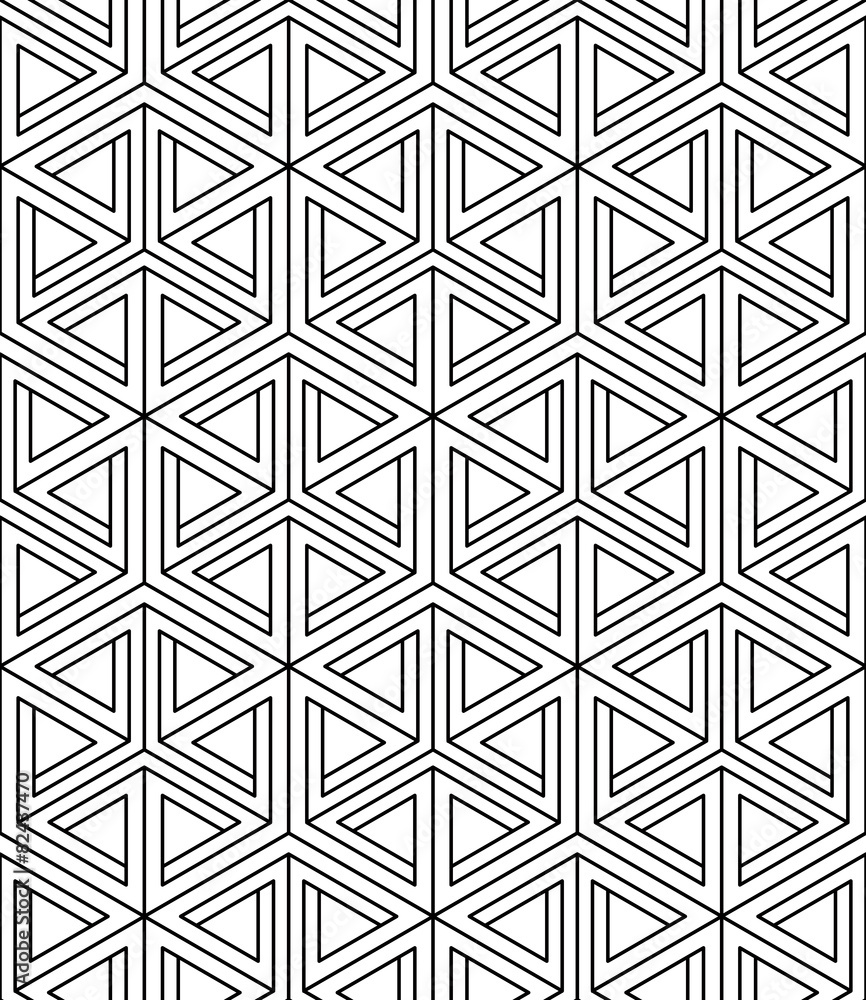 Poster regular contrast endless pattern with intertwine three-dimension