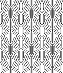 Fototapeta na wymiar Regular contrast endless pattern with intertwine three-dimension