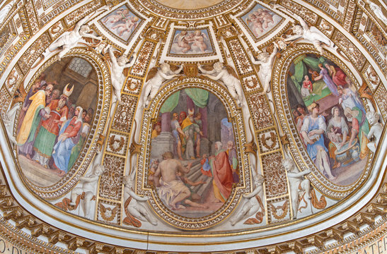 Rome - frescoes from life of Virgin Mary