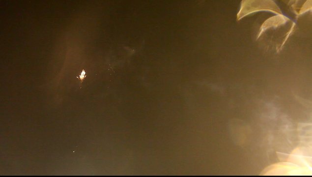 New year celebration, fireworks, firecrackers, chaos, rain