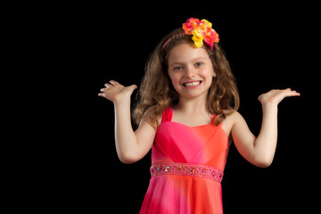 Young Girl with Palms Up