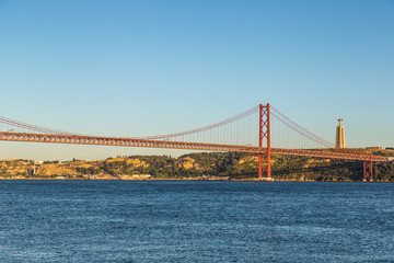 Rail bridge  in Lisbon, Portugal.