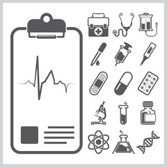 Medical And Healthcare Sign Symbol Icon Set