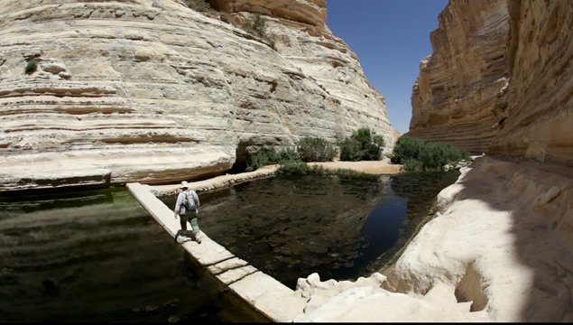 The wilderness of Ein Avdat in the Negev district in southern Israel
