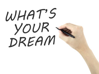 what is your dream words written by man's hand