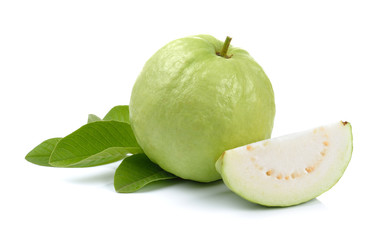 Fresh guava isolated on white background