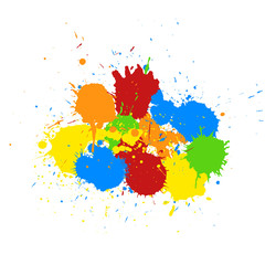 Abstract Colorful Paint Drops
