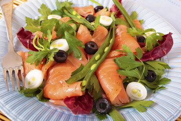 Smoked salmon salad
