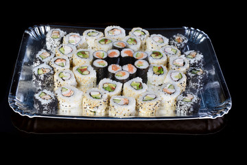 Delicious sushi rolls