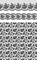 チュールレース　バラ