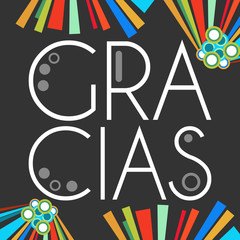 Gracias Dark With Colorful Elements