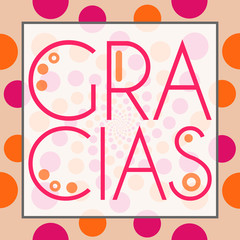 Gracias Peach Pink Circles