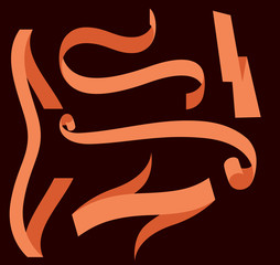 Swirl Vintage Ribbon Banners