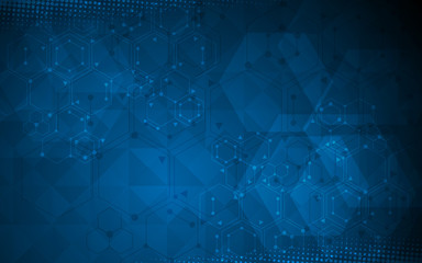 science and technology concept polygon design background