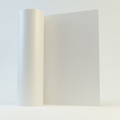 Blank page template for design layout. 3d vector illustration. 