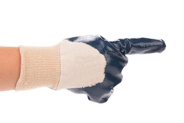 Hand shows one in rubber glove.
