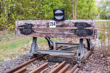 Prellbock Abstellgleis Bahn