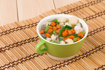 Fresh homemade vegetable soup.