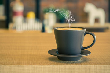 Coffee cup on the table.