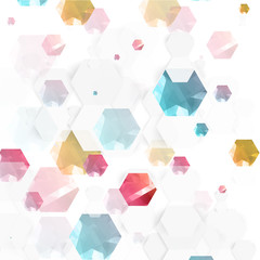 Vector abstract color 3d hexagonal.
