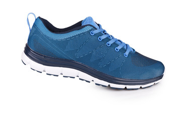 Blue sneaker with shadow