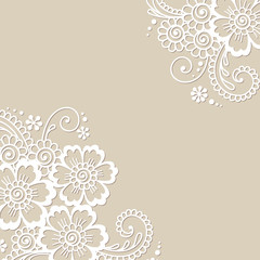 Flower vector ornament corner