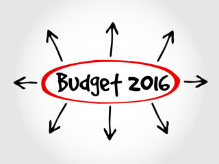 Hand drawn Budget 2016, business concept