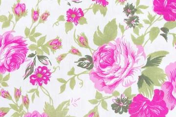 Deurstickers vintage stijl van tapijt bloemen stof patroon achtergrond © peekeedee