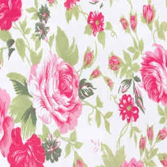 Meubelstickers vintage style of tapestry flowers fabric pattern background © peekeedee