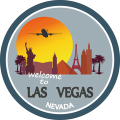 designed travel label, Las Vegas