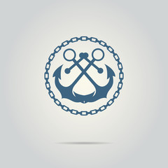 anchor silhouette isolated vector logo