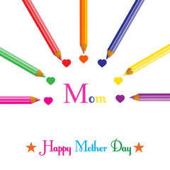 Colorful background for mothers day vector illustration