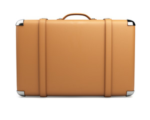 Leather suitcase