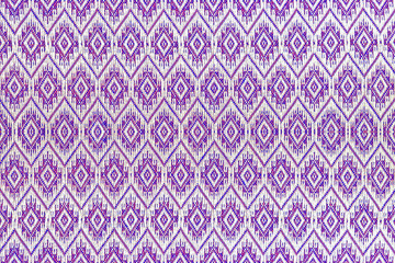 Colorful thai handcraft peruvian style rug surface close up. Mor