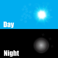 Day and night, vector illustration