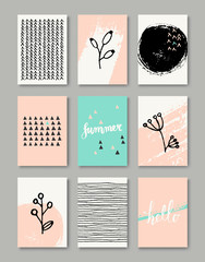 Hand Drawn Greeting Cards Collection