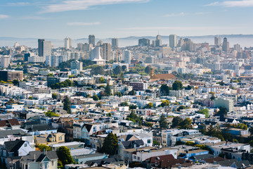 View from Corona Heights Park, in San Francisco, California.